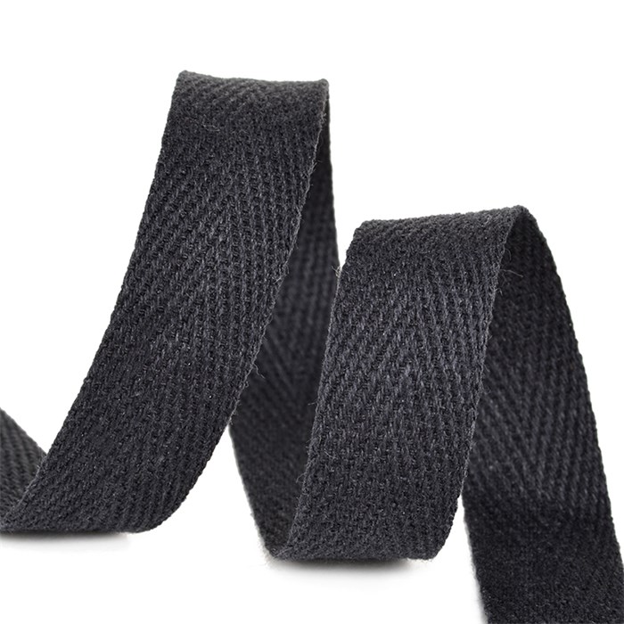 Тесьма киперная шир.10мм цв.Чёрный рул.45,7 м 6811/0025