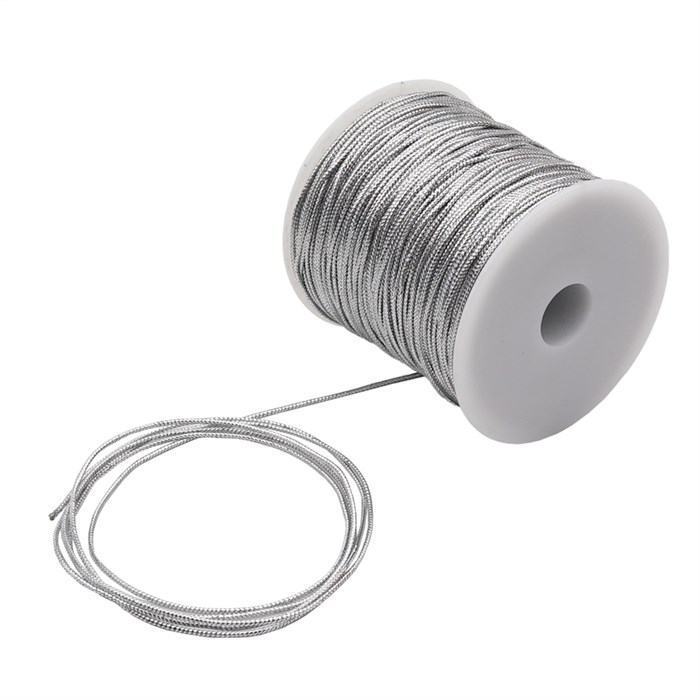 Шнур декоративный металлизированный шир.2,5мм цв.Серебро рул.50 м 6284/0028