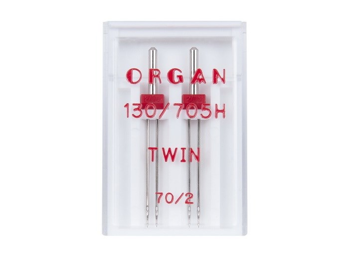 Иглы двойные ORGAN №70/2.0 "Универсальные" в пачке 2 иглы для БШМ 6034/0050