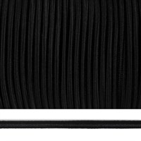 Резинка шляпная (шнур круглый) шир.4,0мм цв.F322 Чёрный рул.100 м