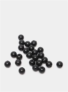 Бусины круглые пластик 6мм цв.S40(F39) Чёрный упак.500 г