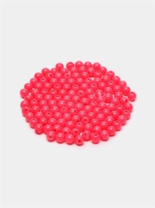 Бусины круглые пластик 6мм цв.S45 Т.розовый упак.500 г