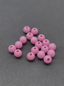 Бусины круглые пластик 8мм цв.F25 Розовый упак.500 г