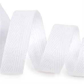 Тесьма киперная шир.10мм цв.Белый рул.45,7 м 6811/0023