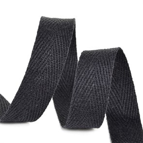 Тесьма киперная шир.10мм цв.Чёрный рул.45,7 м 6811/0025