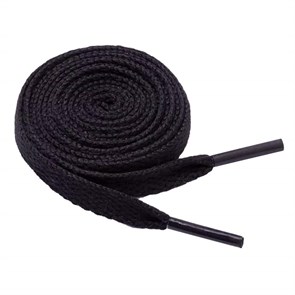 Шнурок 10мм плоский 100% п/э 170см цв.Чёрный (мешок.7 000 шт) 6973/0061-7000
