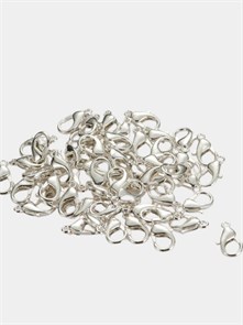 Замок карабин-лобстер 21х11мм цв.Серебро (кратно.10 шт) 6194/0068