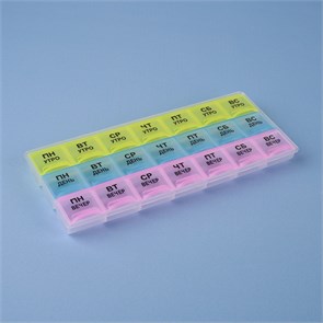 Контейнер для мелочей 21 ячейка Неделя цв.Мультицвет 6128/0032