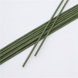 Флористическая проволока бумажная оплётка 40см 1,4мм цв.Зелёный (50г, 10шт) 6874/0051