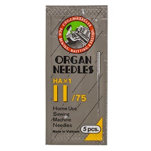 Набор игл ORGAN №75 "Универсальные" в пачке 5 игл для БШМ 6034/0063