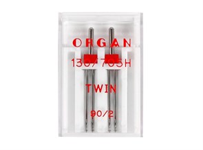Иглы двойные ORGAN №90/2.0 "Универсальные" в пачке 2 иглы для БШМ 6034/0002
