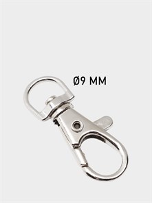 Карабин металл 39х13мм (внутр.9мм) 4,0г цв.Никель (кратно.10 шт) 6207/0009