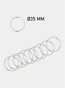 Кольцо разъёмное металл 35х3,0мм цв.Никель 6201/0029