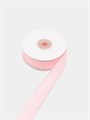 Лента репсовая с люрексом (серебро) шир.25мм цв.S123 Светло-розовый рул.18,28 м - фото 6558