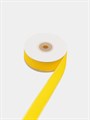Лента репсовая с люрексом (серебро) шир.25мм цв.S645 Жёлтый рул.18,28 м - фото 6569