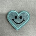 Термоаппликация №H4740 Сердечко с глиттером 6,5х6см 6286/0304