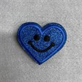Термоаппликация №H4740 Сердечко с глиттером 6,5х6см 6286/0304