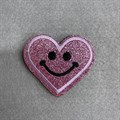 Термоаппликация №H4740 Сердечко с глиттером 6,5х6см 6286/0304