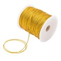 Шнур декоративный металлизированный шир.2,5мм цв.Золото рул.50 м 6284/0027
