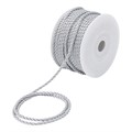 Шнур отделочный витой шир.3,0мм цв.Серебро рул.20 м 6971/0016