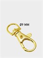 Карабин металл 39х13мм (внутр.9мм) 4,0г цв.Золото (кратно.10 шт) 6207/0053